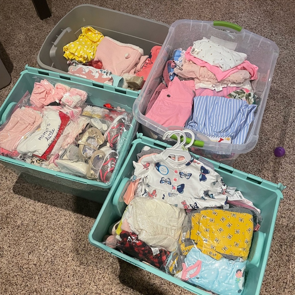 Lot of baby and toddler girl clothes